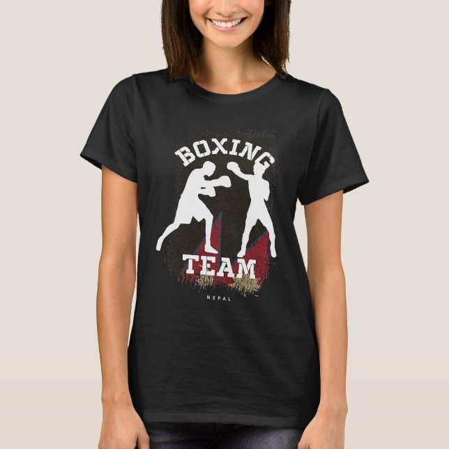 Boxing Nepal Combat Sports Fighter Boxing T-Shirt (Vorderseite)
