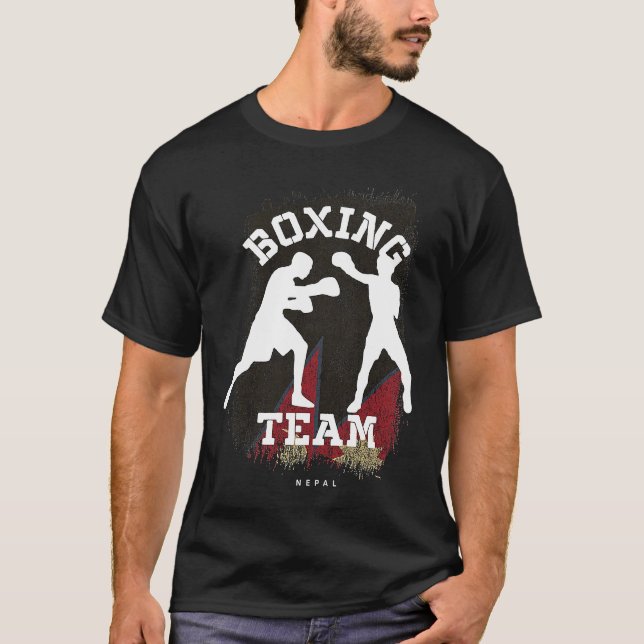 Boxing Nepal Combat Sports Fighter Boxing T-Shirt (Vorderseite)