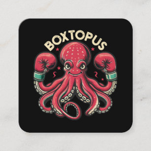 Boxing Octopus - Boxtopus Quadratische Visitenkarte