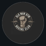 Boxing Old Man Gym Boxing Club Dad Husband Grandpa Runder Aufkleber<br><div class="desc">Boxing Old Man Gym Boxing Club Dad Husband Grandpa Gift</div>