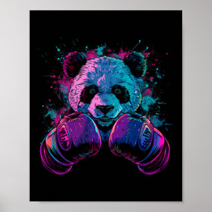 Boxing-Panda-Liebhaber Boxhandschuhe Kickboxen Lus Poster