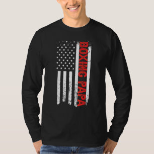 Boxing Papa American Flag Vatertag Männer T-Shirt
