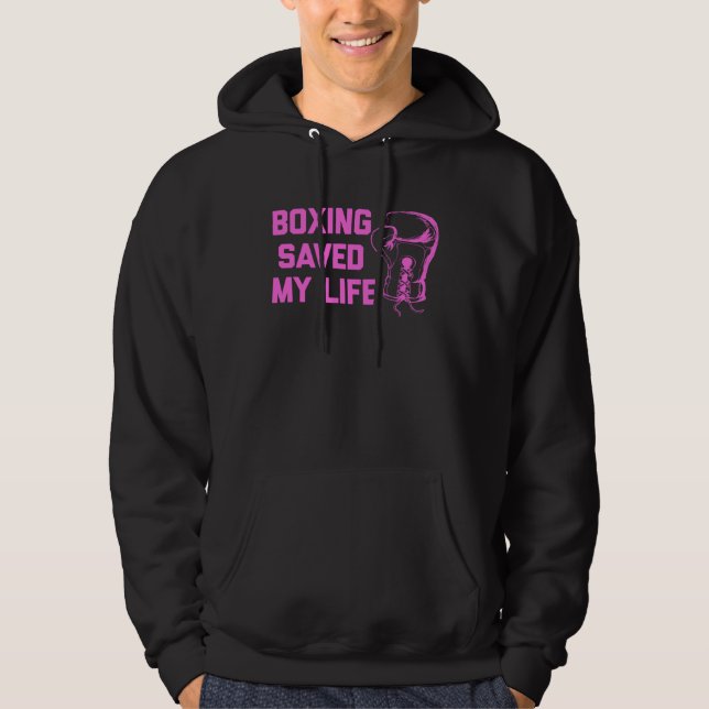 Boxing Pink Gloves Saved my Life Hoodie (Vorderseite)