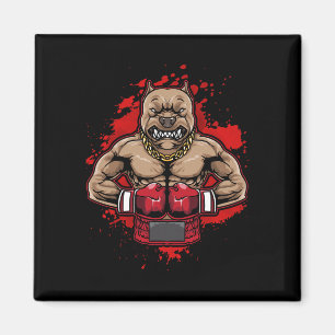 Boxing Pit Bull Lieben Pitbuls Workout Hunde Tier Magnet