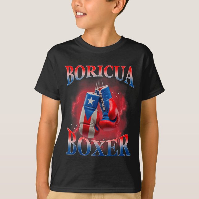 Boxing Puerto Rico Boricua Boxer Puerto Rican  T-Shirt (Vorderseite)