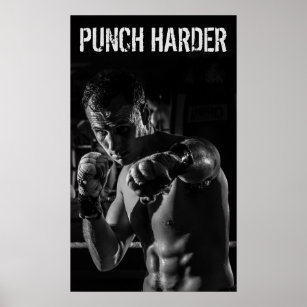 Boxing Punch Workout Motivierend Poster