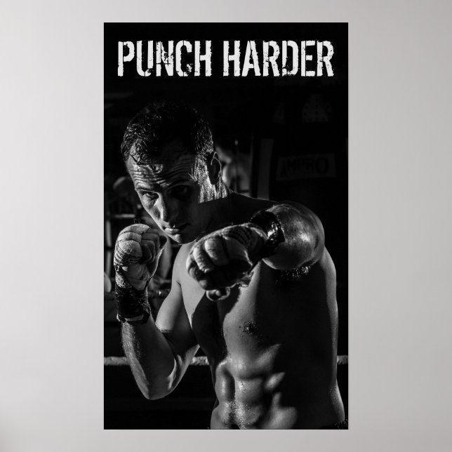 Boxing Punch Workout Motivierend Poster (Vorne)