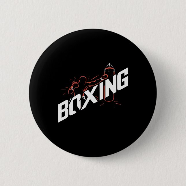 Boxing Punching Byg Boxing Kickboxing Boxing Lover Button (Vorderseite)