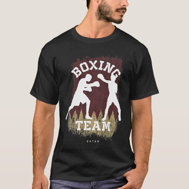 Boxing Qatar Combat Sports Fighter Boxing T-Shirt (Vorderseite)