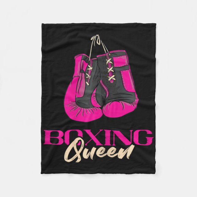 Boxing Queen Kickboxer Kickboxing Boxing Boxhandsc Fleecedecke (Vorderseite)