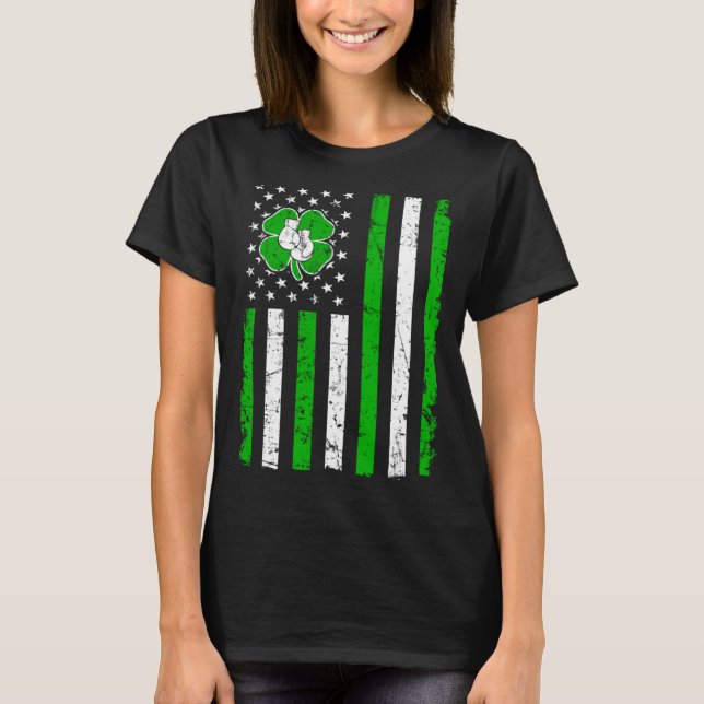 Boxing Retro St Patricks Day Irish Sport American  T-Shirt (Vorderseite)