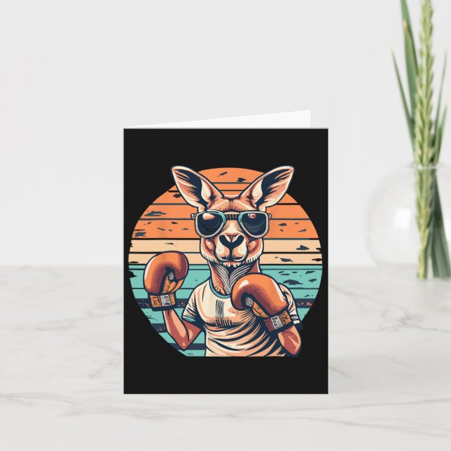 Boxing Roger Australian Kangaroo Boxing Boxer Kang Karte (Vorderseite)