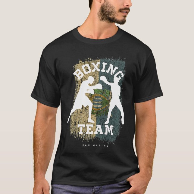 Boxing San Marino Combat Sports Fighter Boxing T-Shirt (Vorderseite)