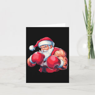 Boxing Santa Claus Boxer Boxer Boxer Weihnachts-Bo Karte