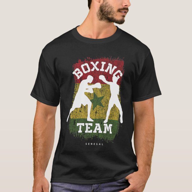 Boxing Senegal Combat Sports Fighter Boxing T-Shirt (Vorderseite)