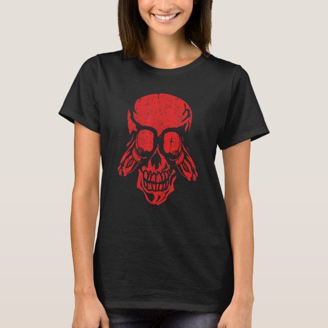 Boxing Skull Graphic T-Shirts Boxer Skeleton Hallo (Vorderseite)