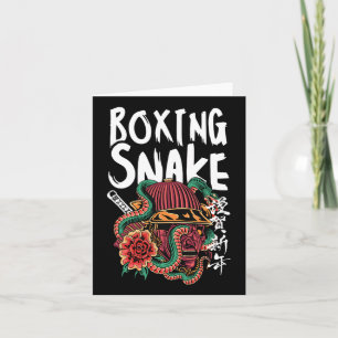 Boxing Snake Japanisch Samurai Warrior Cobra Fight Karte