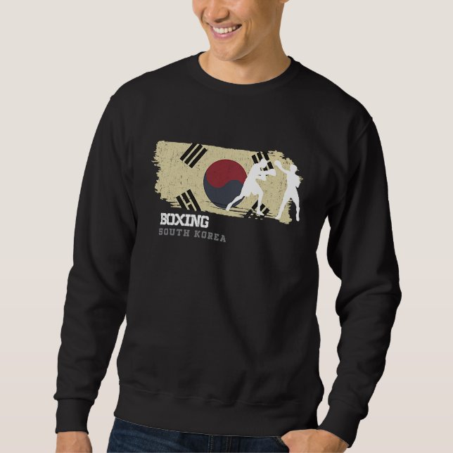 Boxing South Korea Combat Sports Fighter Boxing Sweatshirt (Vorderseite)