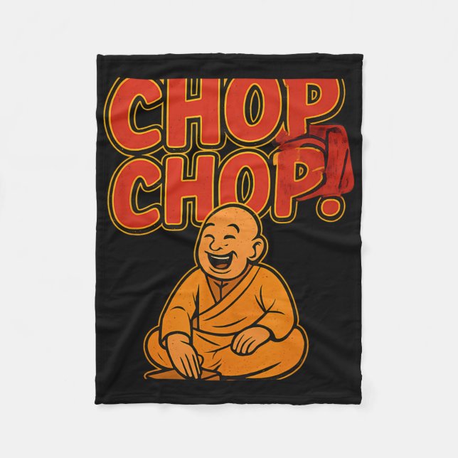 Boxing Spaß Chop Cartoon Priest Fleecedecke (Vorderseite)