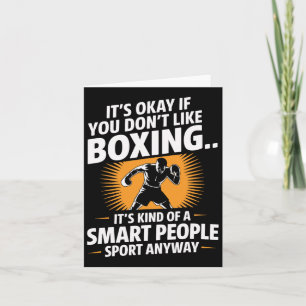 Boxing Spaß Design - smart People Sport' Silhouett Karte