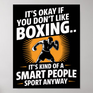 Boxing Spaß Design - smart People Sport' Silhouett Poster