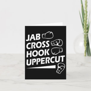 Boxing Sport Jab Cross Hook Uppercut Boxer Birthda Karte
