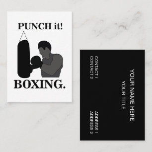 Boxing Sport Schlag es Boxen Visitenkarte