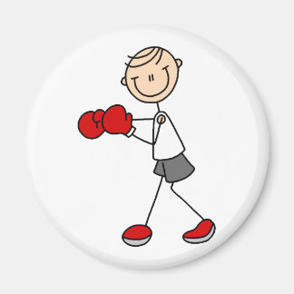 Boxing-Strichmännchen Magnet