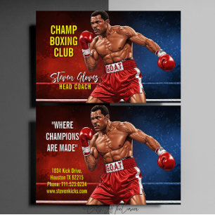 Boxing-Trainer Trainer Fitnessstudio Sport G.O.A.T Visitenkarte