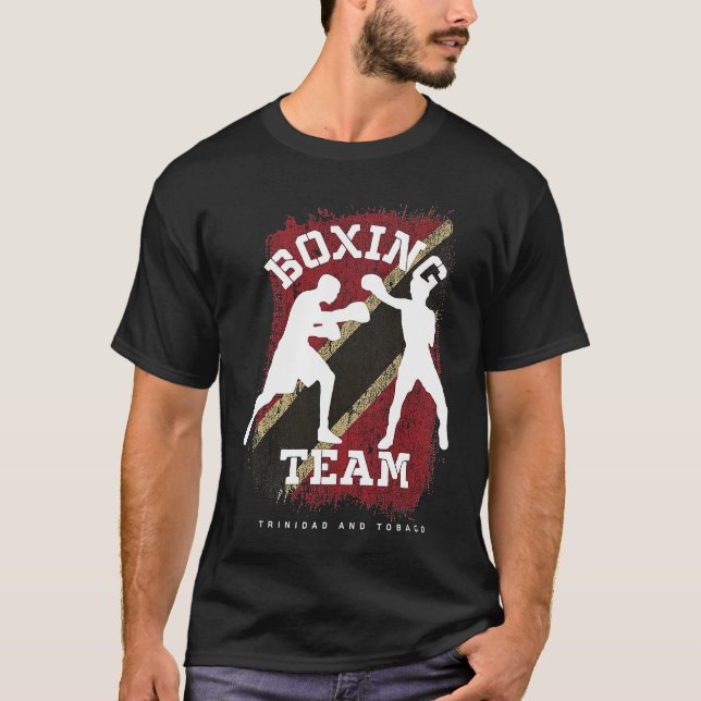 Boxing Trinidad & Tobago Combat Sports Fighter Box T-Shirt (Vorderseite)