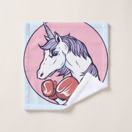 Boxing Unicorn Badhandtuch Set