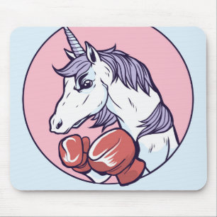 Boxing Unicorn Mousepad