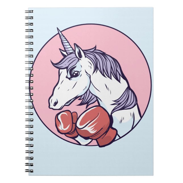 Boxing Unicorn Notizblock (Vorderseite)