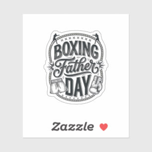 Boxing Vater Tag Vintage Gravur Shirt Design_1 Aufkleber