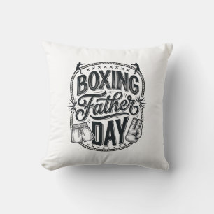 Boxing Vater Tag Vintage Gravur Shirt Design_1 Kissen