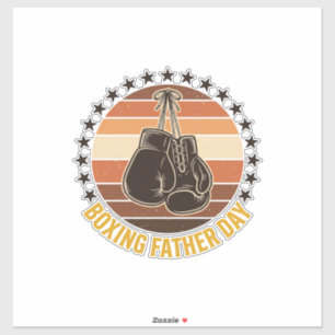 Boxing Vater Tag Vintage Handschuhe Shirt Design_1 Aufkleber