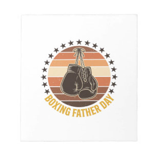 Boxing Vater Tag Vintage Handschuhe Shirt Design_1 Notizblock
