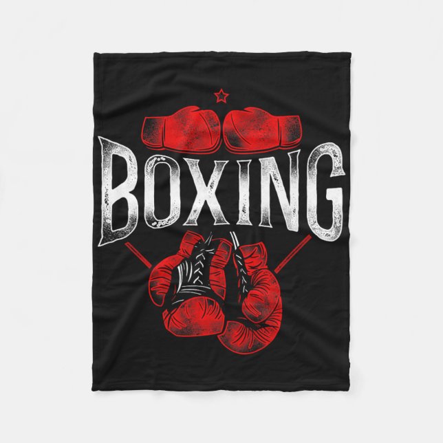 Boxing Vintag Boxing 2 Fleecedecke (Vorderseite)