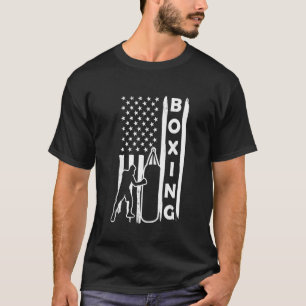 Boxing Vintag USA Fahnenstreit Stil ar T-Shirt