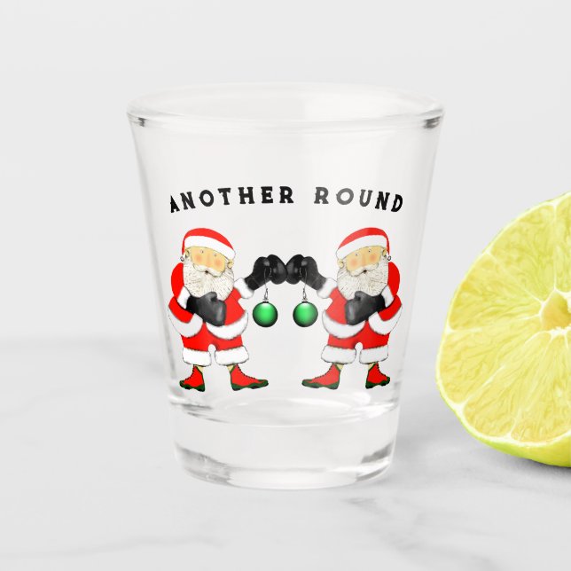 Boxing Weihnachtsglas Schnapsglas (Vorderseite)