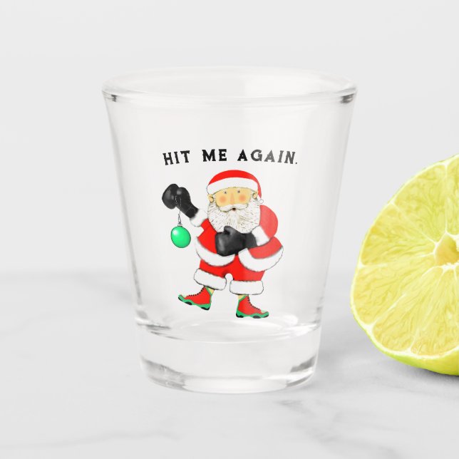 Boxing Weihnachtsglas Schnapsglas (Vorderseite)
