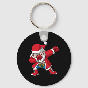 Boxing Weihnachtsmann Boxer Boxen Weihnachtsmänner Schlüsselanhänger