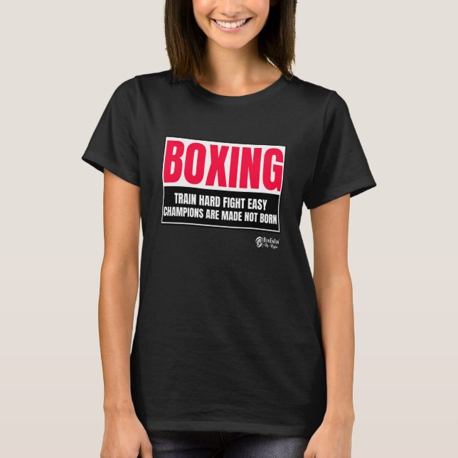Boxing Women Black T-Shirt (Vorderseite)