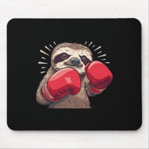 Boxkampf Faultier mit Boxhandschuhen Kickboxen Lus Mousepad