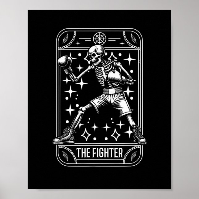 Boxkampf - Handschuhe Sparring Boxer Skeleton Poster (Vorne)