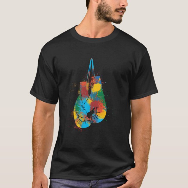 Boxkampf Kampfsport Sparringhandschuhe Boxer T-Shirt (Vorderseite)