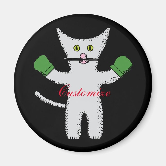 Boxkitten mit Mittens Thunder_Cove Magnet (Vorne)