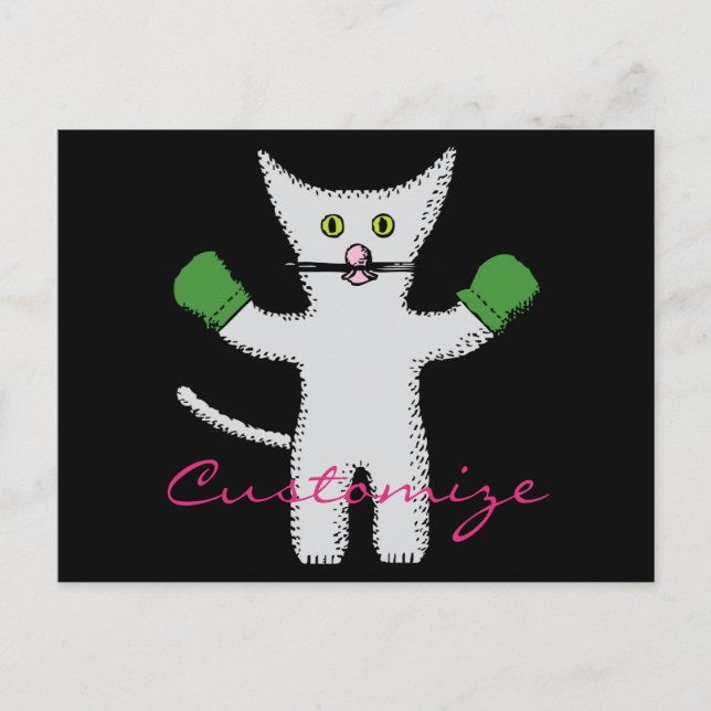 Boxkitten mit Mittens Thunder_Cove Postkarte (Vorderseite)