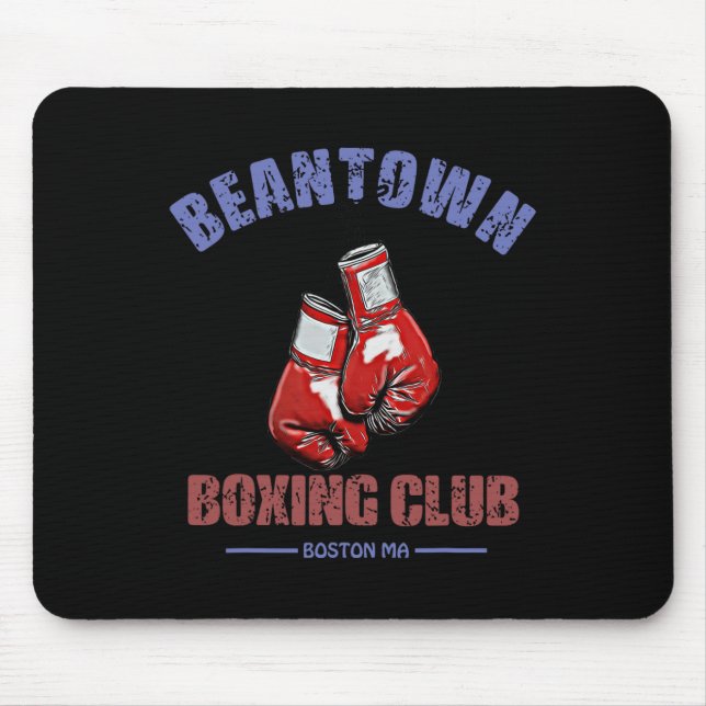 Boxklub Beantown Boston Design - Handschuhe Mousepad (Vorne)