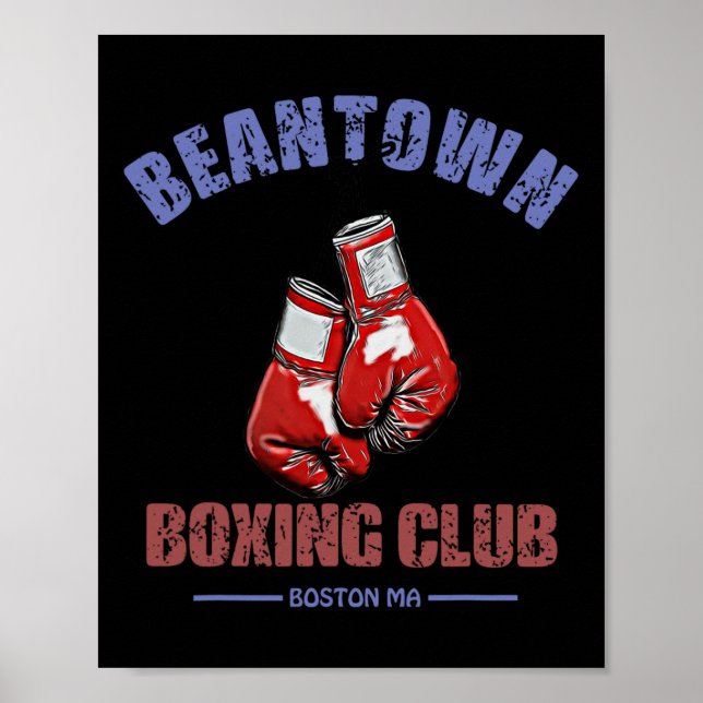 Boxklub Beantown Boston Design - Handschuhe Poster (Vorne)